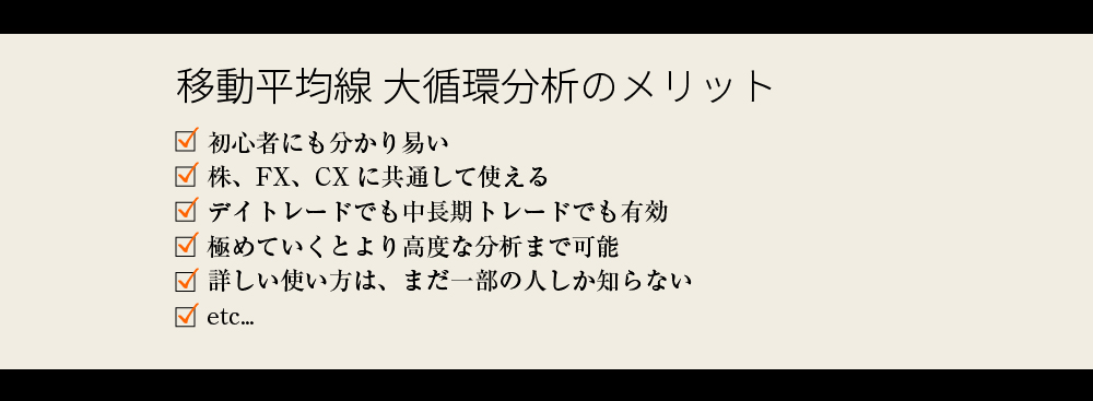 移動平均線　大循環分析のメリット