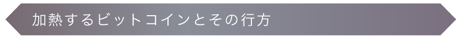 加熱するビットコインとその行方